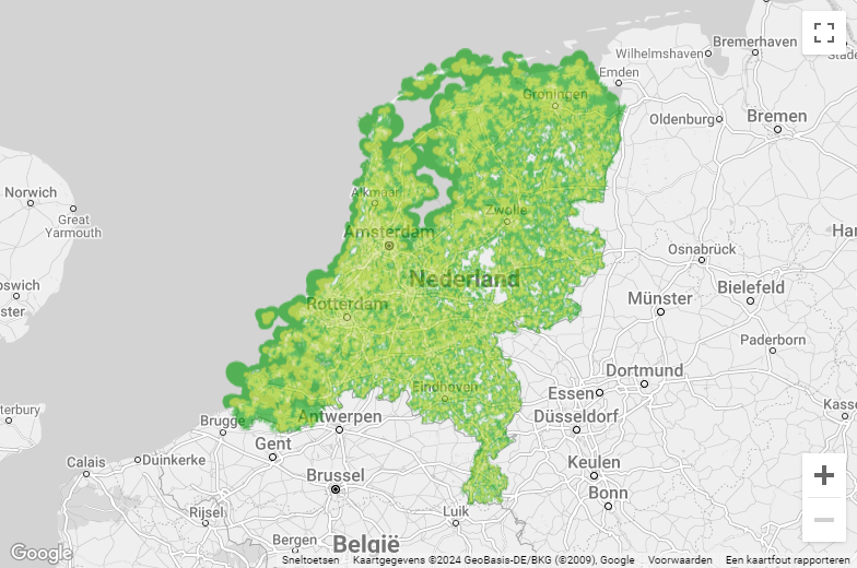 KPN 4G dekkingskaart