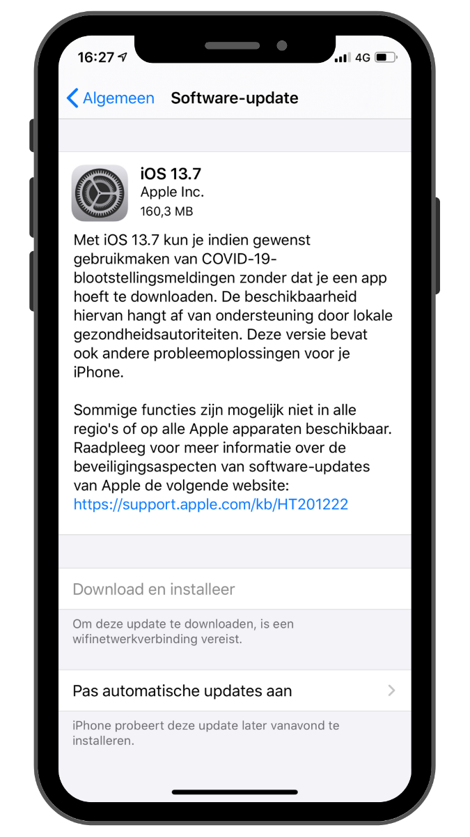 geen service iphone