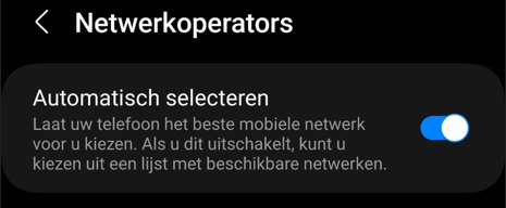 netwerkoperators automatisch selecteren